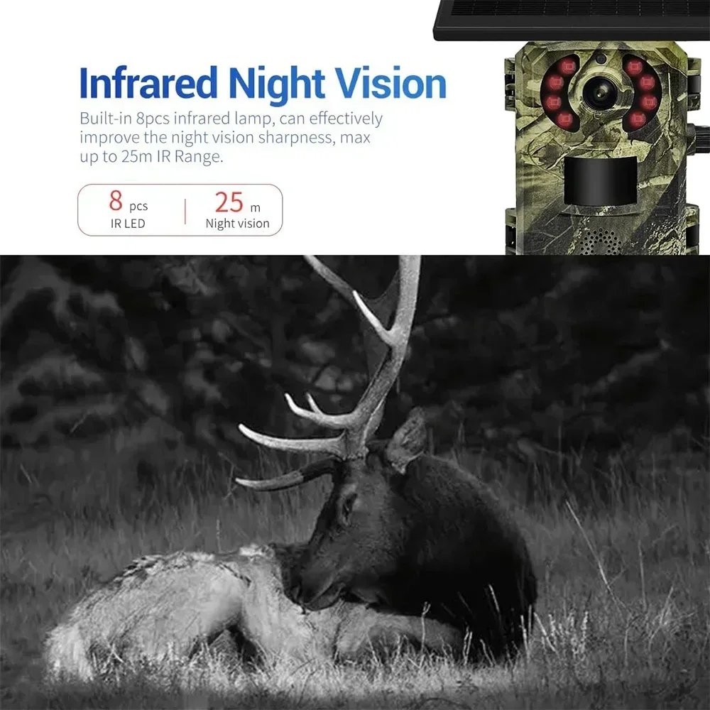 IP66 Охотничья тропа аккумулятор для дикой природы солнечная камера европейский