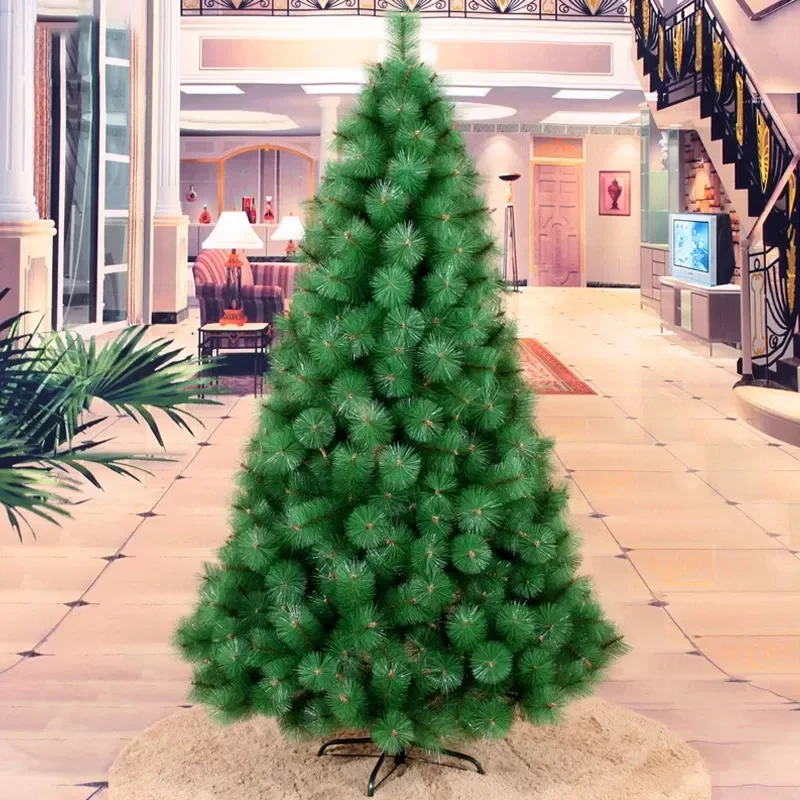 

Зеленая искусственная Санта елка, Шифрованная игла для сосны, Рождественская елка, рождественские украшения для дома