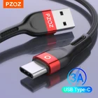 PZOZ usb type c быстрая зарядка провод для зарядки Тип-c кабели для мобильных телефонов шнур для зарядки для xiaomi mi 10 9 a3 redmi Note 9s 8 K30 pro samsung S21 S20 S10 S9 plus Nnote 10 plus A51 зарядка на андроид