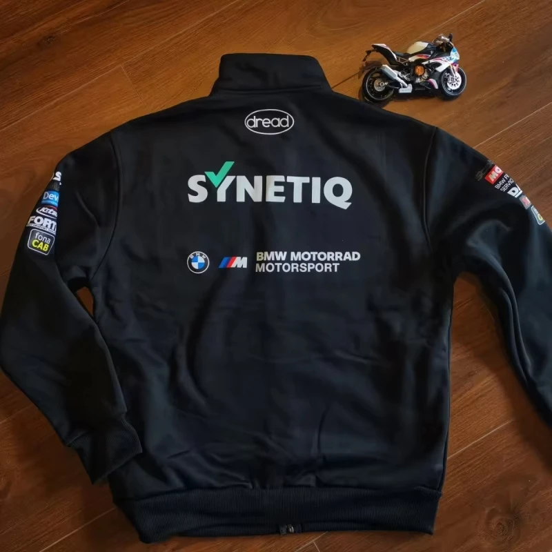 2024 Новый гоночный костюм BMW 3D мотоциклетная куртка с капюшоном воротник-стойка