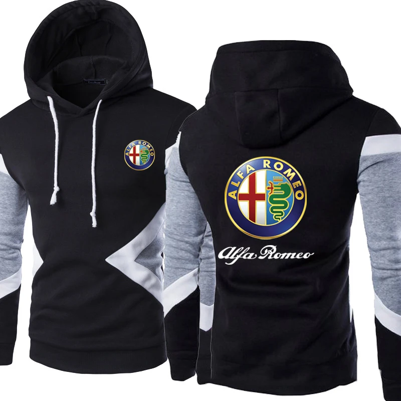 

Hot Sale Long Sleeve Mens Sweatshirt for ALFA ROMEO Logo Casual Hoody Top Boy Blouse Tracksuits Sweatshirts Hoodies Men Graphic