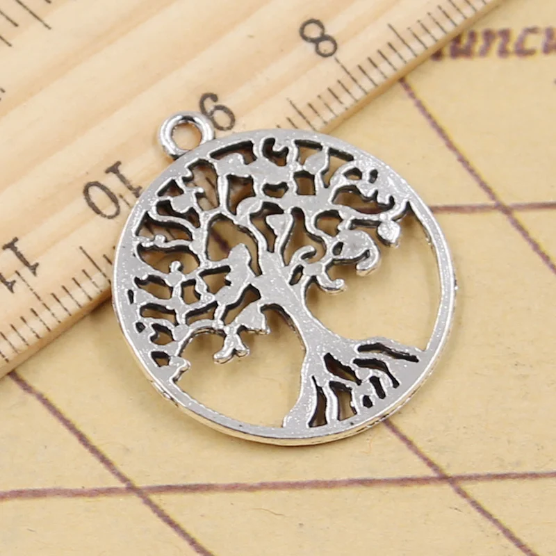 

15pcs Charms Life Tree 29x26mm Antique Silver Pendants Making DIY Handmade Tibetan Silver Finding Jewelry For Bracelet