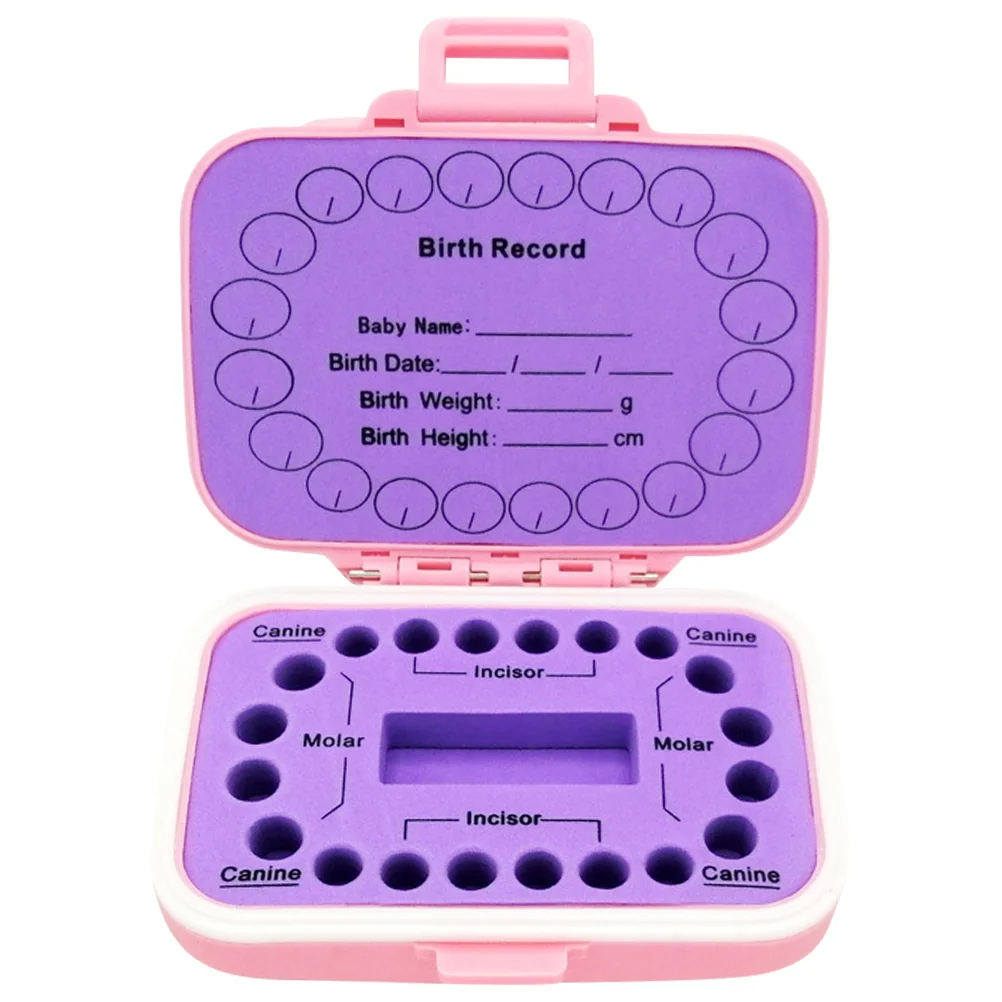 

Tooth Box Baby Toddler Pink Containers Infant Teeth Saver Eva Holders Kids Keepsake