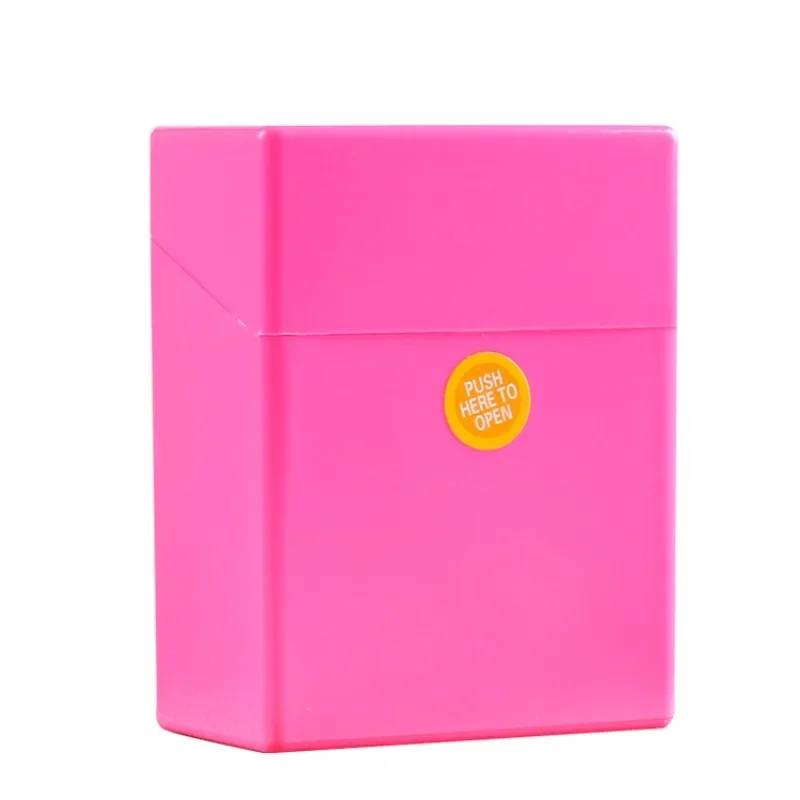 

40 Pink high-capacity cigarette case portable plastic thick cigarette storage box moisture-proof sealed cigarette case