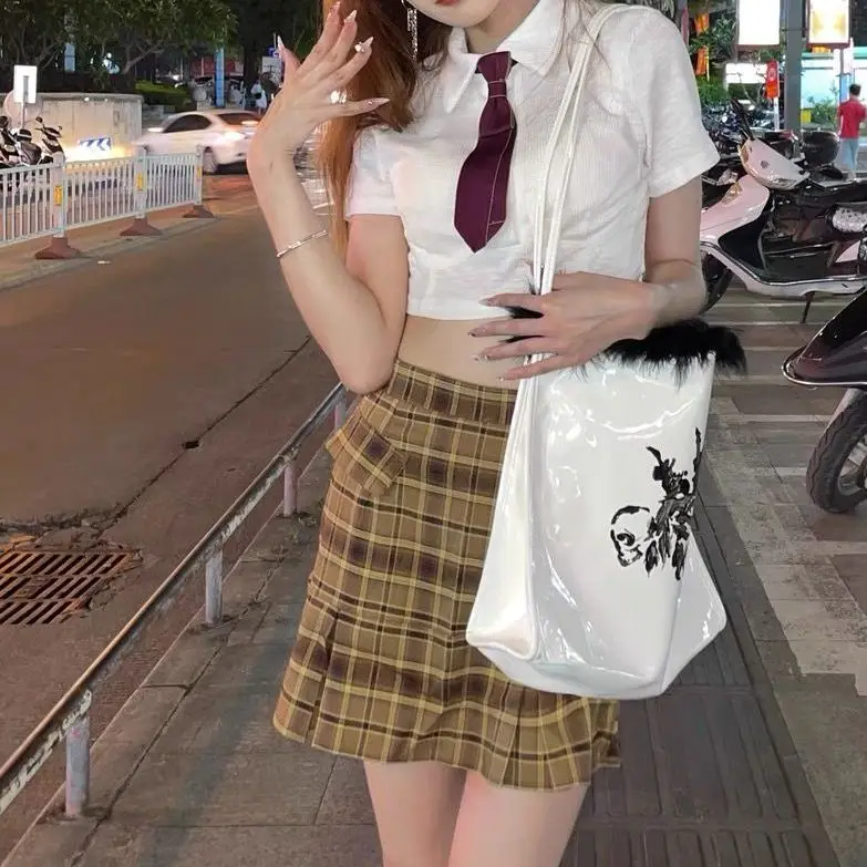 Меховые сумки JIAERDI в стиле Харадзюку Y2k женские High Street панк готика повседневная