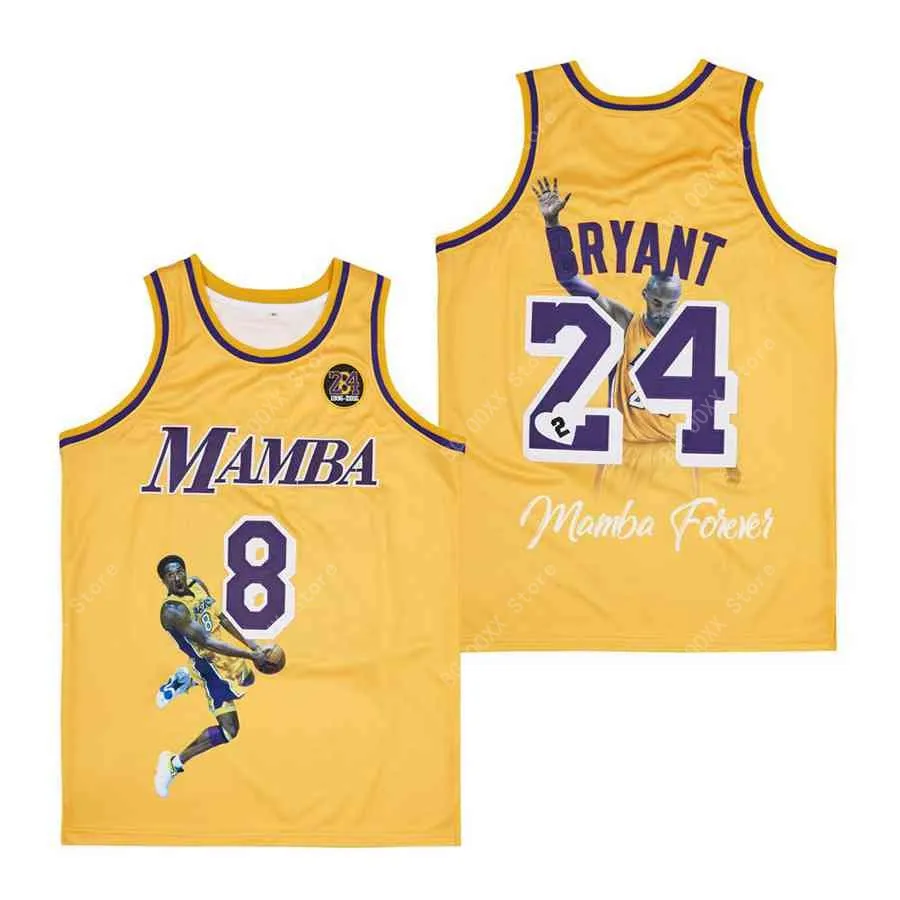 

BG basketball jersey black MAMBA 8 24 Bryant Jerseys Embroidery sewing Outdoor sportswear Hip-hop summer yellow 2022 new
