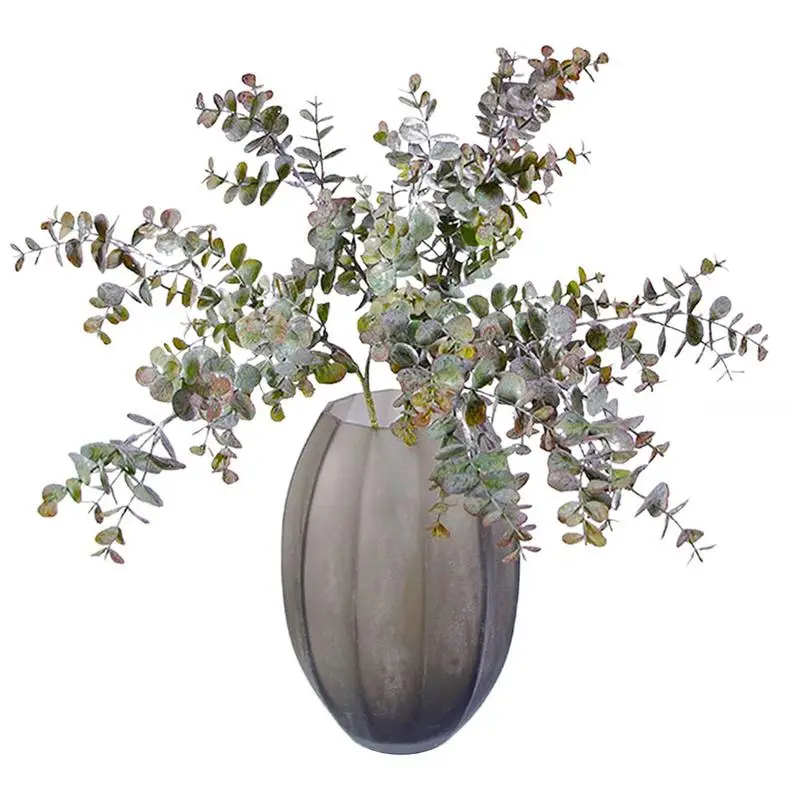 

Artificial Decorative Plants Festive Party Wedding Desktop Decoration Plastic Eucalyptus Branch Flower Arrangement False Leaves