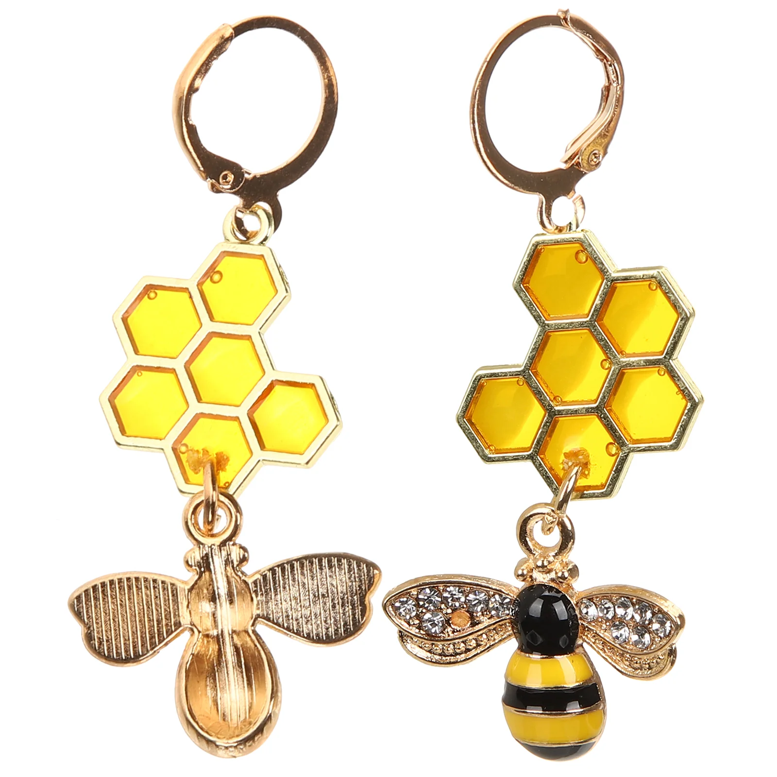 

Bee Pendant Earrings Beehive Earrings Dangle Earrings Hypoallergenic Ear Jewelry Women Gift