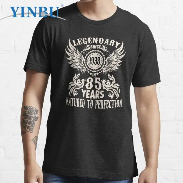 

Vintage birthday shirt 85 years birthday retro print t shirts High quality Graphic Tee