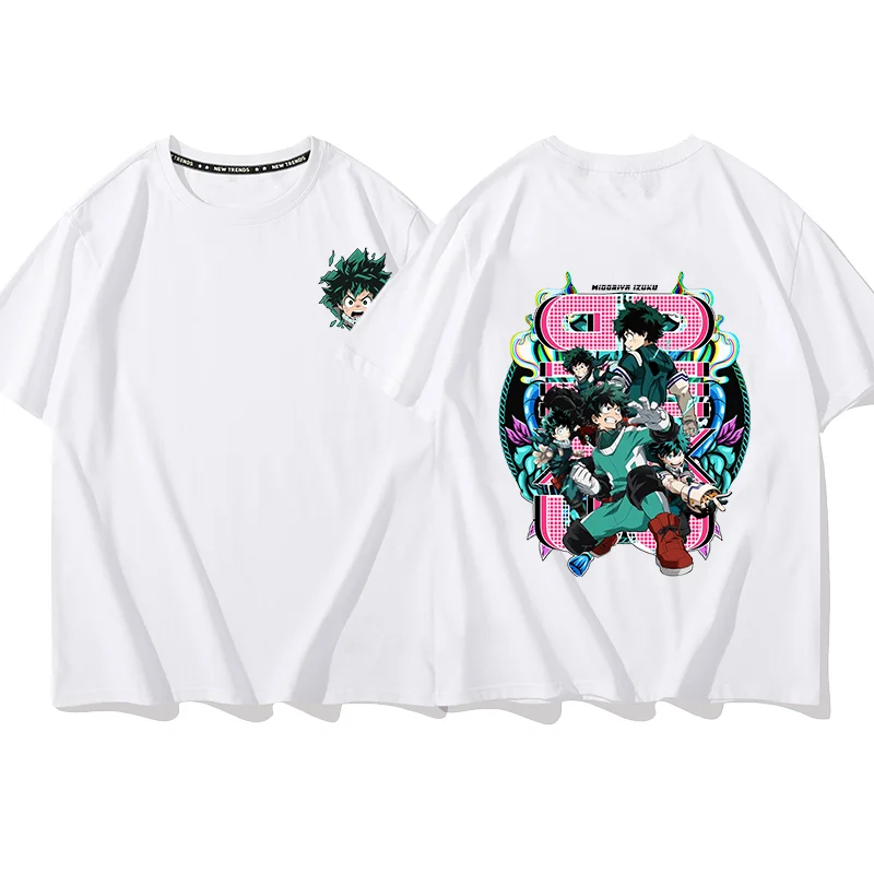 Аниме My Hero Academia IZUKU MIOORIYA футболка с принтом пара студенческая уличная спортивная