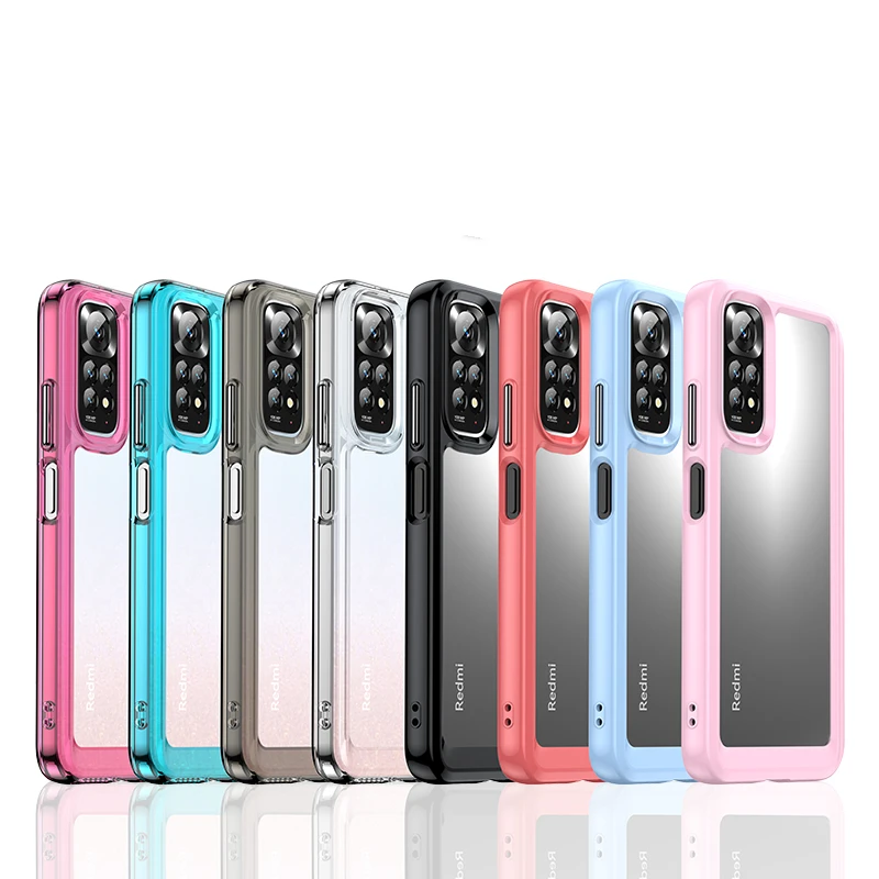 For Redmi Note 11S Clear Case For Redmi Note 11S Cover Coque Hard Translucent Soft TPU Phone Bumper For Redmi Note 11S 4G