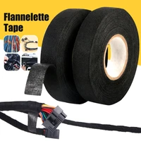 5pcs heat resistant car wrap bundle tape black electrical insulating flannel tapes strong adhesion for motor vehicle wires
