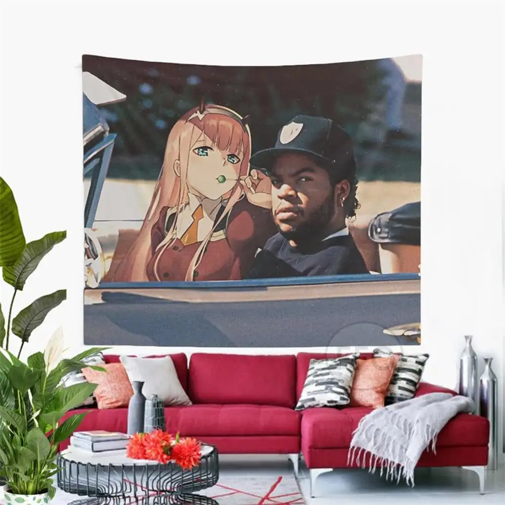 Постер Boyz N The Hood Darling In FRANXX гобелен милый Настенный декор аниме украшение комнаты