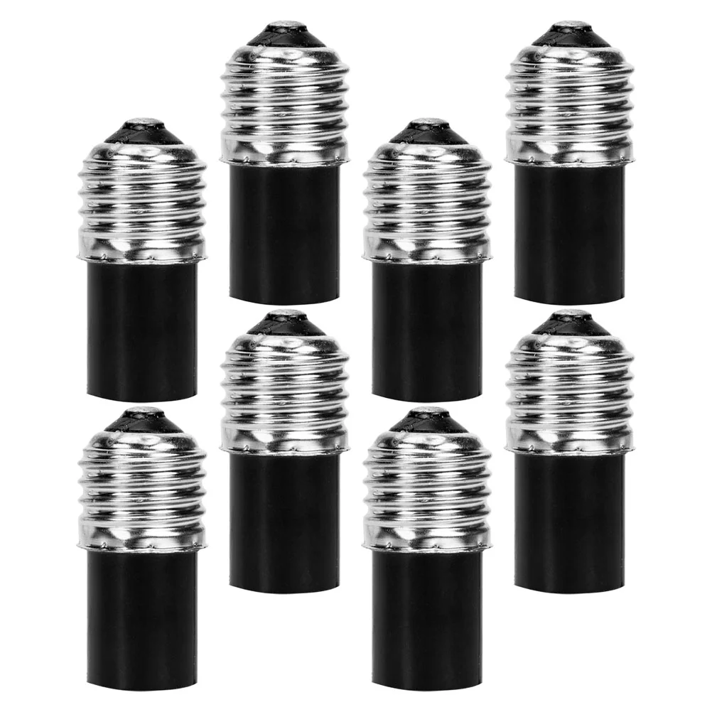 

8 Pcs Base Converter Iron Nickel Plated Solderless Lamp Holder E27 E12 Socket Adapter