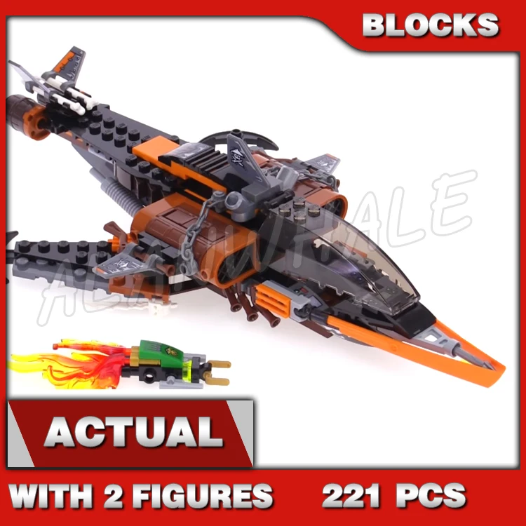 

221pcs Sky Shark Drone jetpack Lloyd Flintlocke 10445 Building Blocks Children Kids Sets Bricks Compatible with Model