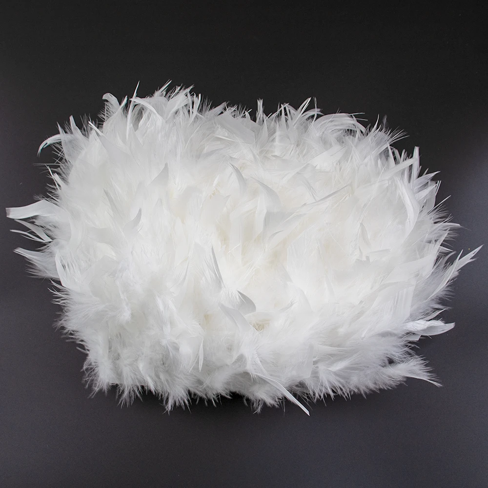 

10M Marabou Fluffy Turkey Feather Trims 10-15cm White Plumas for Sewing Wedding Clothing Decor DIY Craft Party Dress Accessories