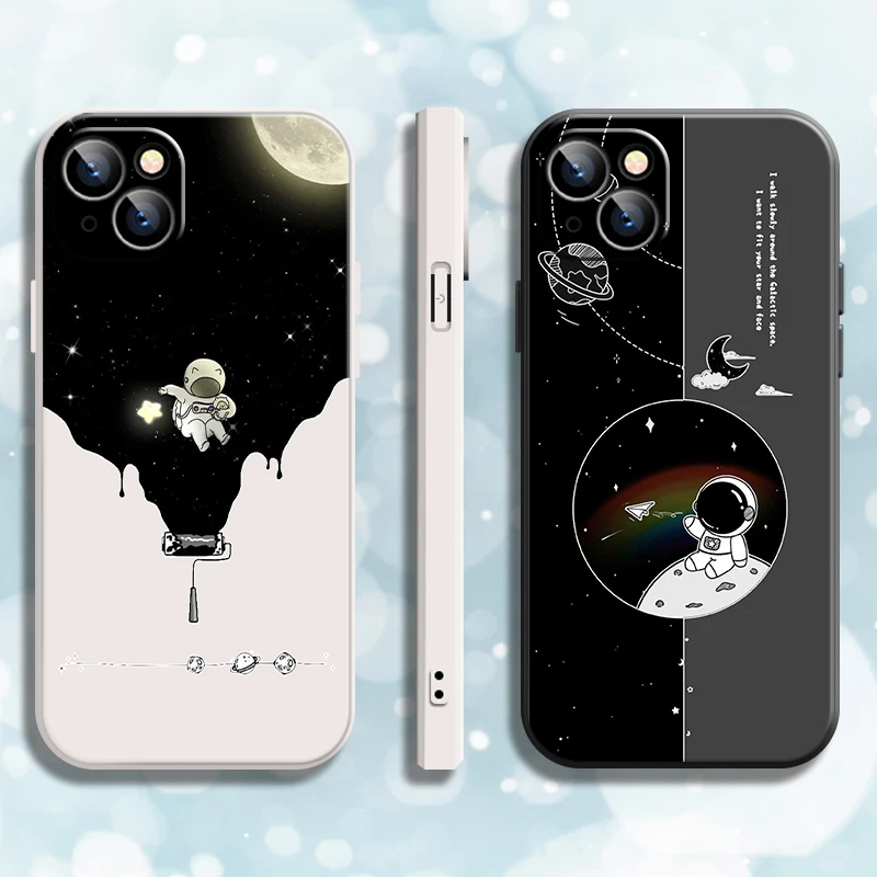 

Astronaut Phone Case For iPhone 12 Pro 11 12 13 Max Pro Mini 7 7P Xr 8 Plus 6 6s X Xs SE 2020 4wln Fashion Funda Smart Coque
