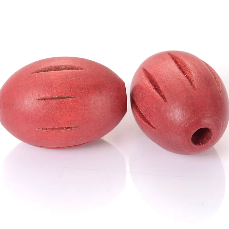 10 шт., овальные деревянные бусины-разделители, 22 х30 мм