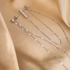 Новые Модные Элегантные длинные висячие серьги с цепочкой и кисточками для женщин креативные гипербольные асимметричные серьги для пирсинга аксессуары ювелирные изделия