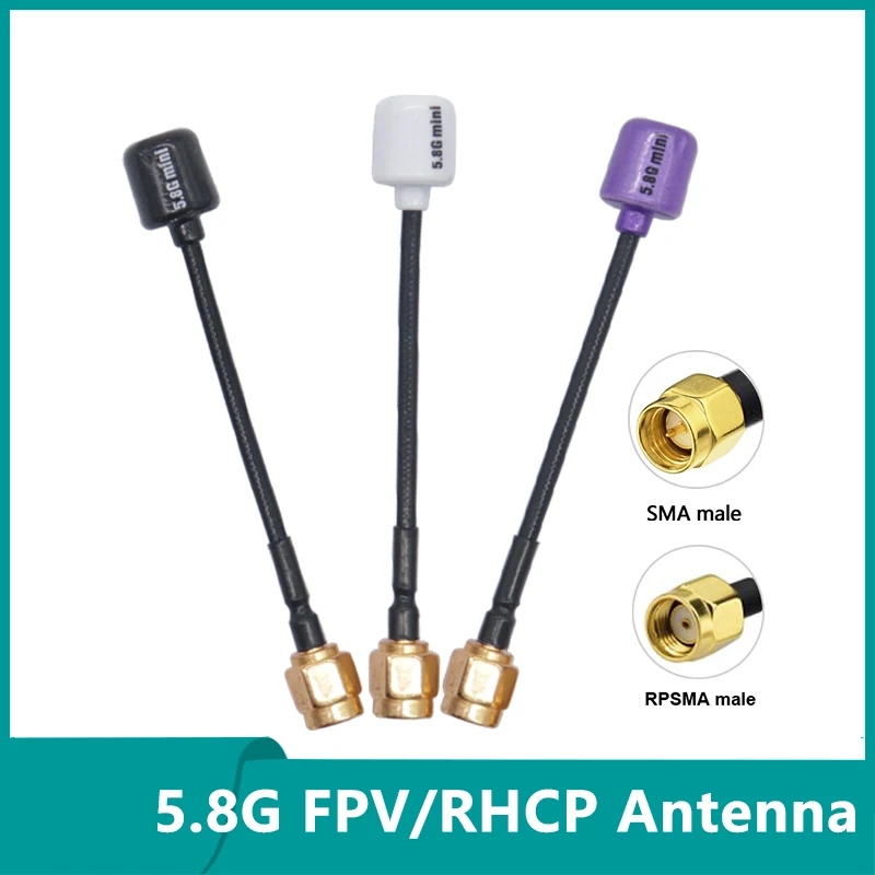 

High Gain Aerial Antenna for Racing Drone, RHCP, FPV, 5.8Ghz, 5dBi, RC Parts, Accessories, SMA Male, RPSMA