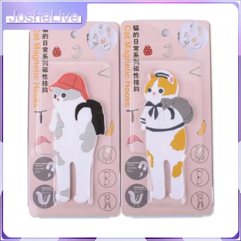 

1 шт. магнитный крючок, магниты на холодильник, забавная форма кошки, магнитные крючки для ключей на холодильник, креативная магнитная накле...