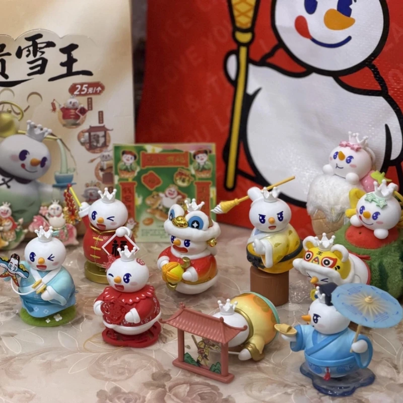 Фото Фигурка Mixue Snow King из серии «Нематериальное культурное наследие», коллекционная загадочная коробка, милое украшение для рабочего стола, праздничный подарок №2
