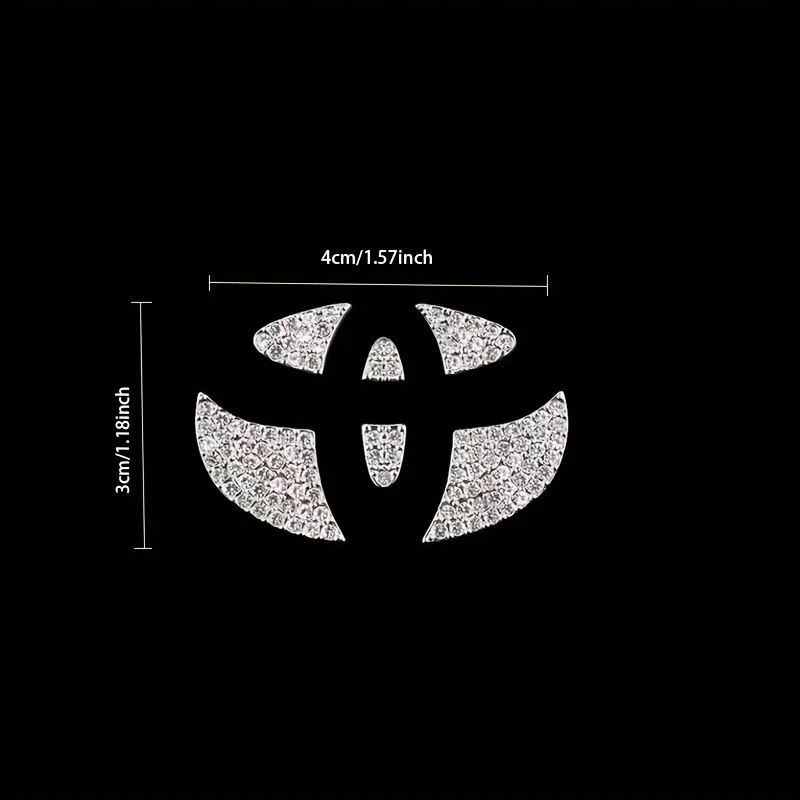 

Наклейка на руль автомобиля с кристаллами и стразами для Toyota, декоративные аксессуары, наклейки с кристаллами