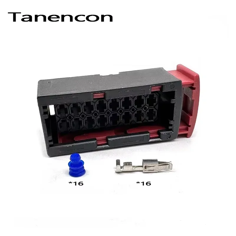 

1 комплект, 16-контактный автомобильный компьютер, разъем ЭБУ, автомобильный электронный блок управления, водонепроницаемая вилка 1- 967242 -1 1- 965427 -1