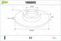 

186605 for ten brake mirror (TK) ALFA fuse TWIN SPARK 00