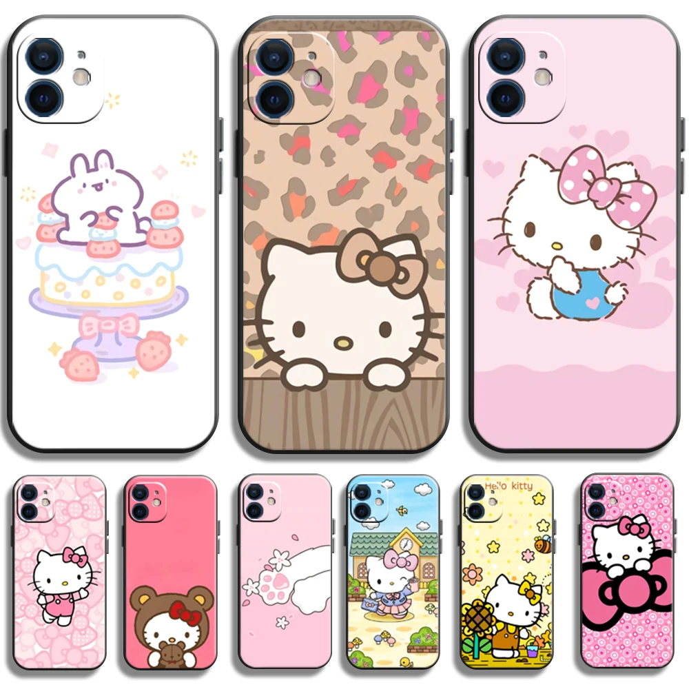 

Hello Kitty For iPhone 11 12 Pro 13 Pro Max 12 12 Pro Max cartoon leather For iPhone X XS MAX XR 8 Plus NEW Funda phone case