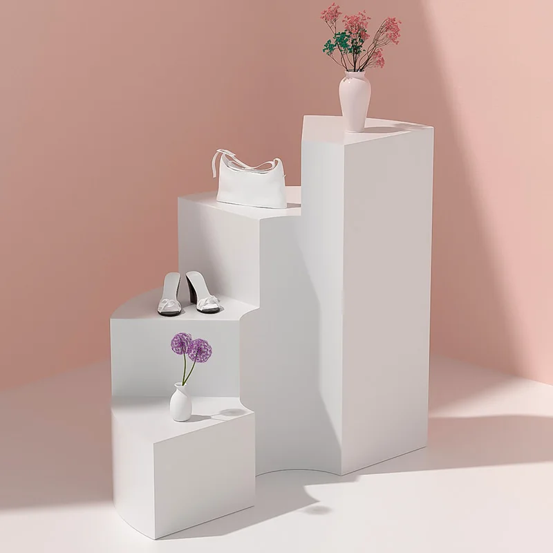

zq Stair Paint Clothing Store Soft Decoration Show Window Decoration Floor Display High and Low Display Stand Props