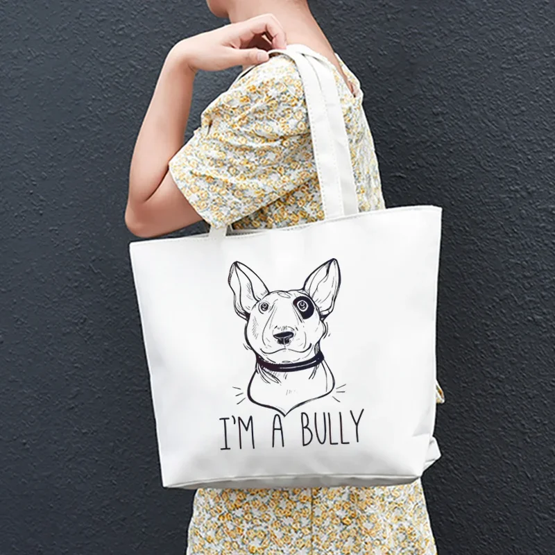 Сумка-тоут для домашних животных с принтом бультерьера