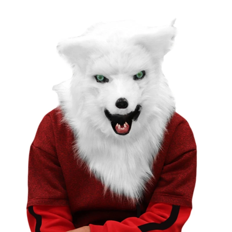 

Mask Movable Mouth Halloween Costume Realistic Animal Wolf Cosplay Props