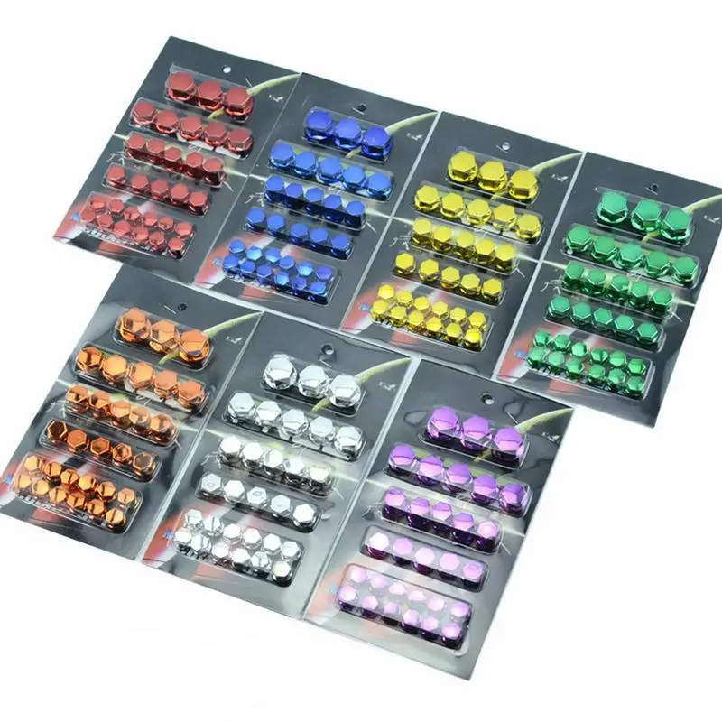 

Motorcycle Screw Hat 5 Colors Decorative Engine Nut Bolt Cover 30PCS/Set Screw Nut Bolt Covers Rustproof Engine Nut Bolt Cover