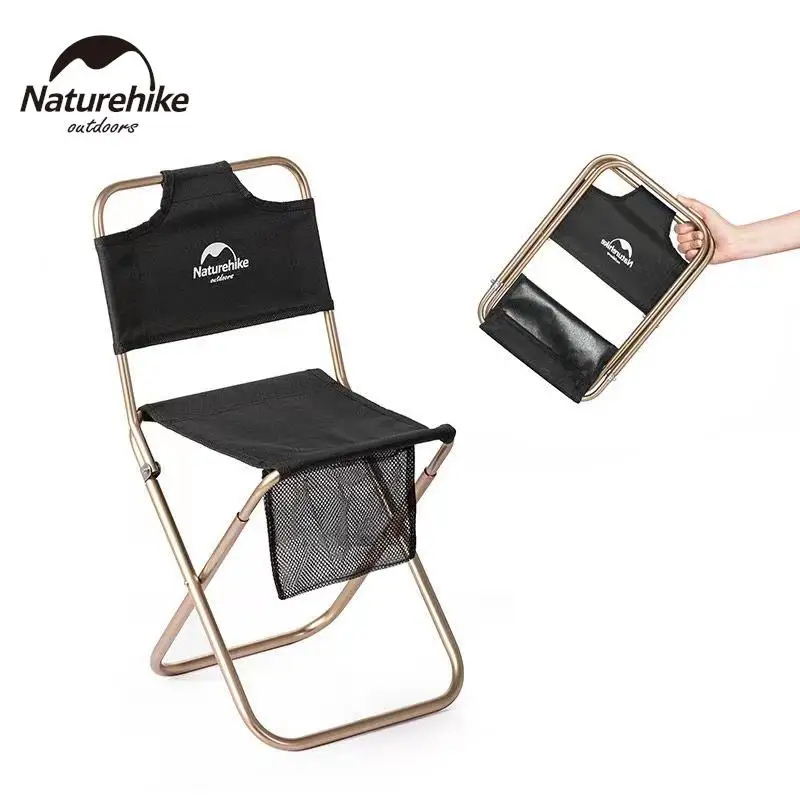 

Портативный складной стул Naturehike, алюминиевый сплав, износостойкая спинка, для отдыха на открытом воздухе, охоты