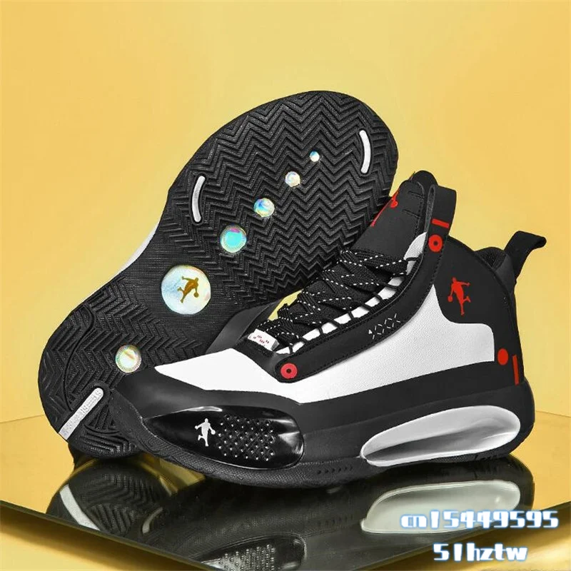 Fashion Comfortable High Top Basketball Shoes Men Cushioning Basketball Sneakers Unisex Training Basket Shoes New Men Trainers