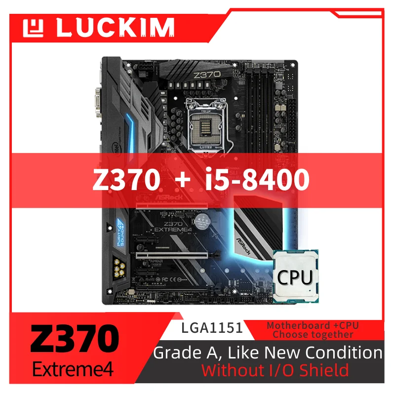 

Восстановленная материнская плата Z370 Экстрим 4 LGA1151 i5-8400 комплект с процессором