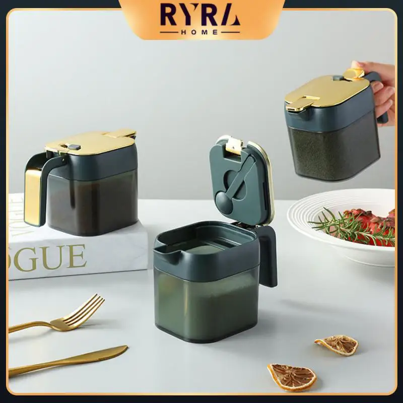 

Plastic Seasoning Jar Set Combination Fall-resistant Moisture-proof Wall-mounted Seasoning Bottle Sealed Dust-proof 1pc Durable