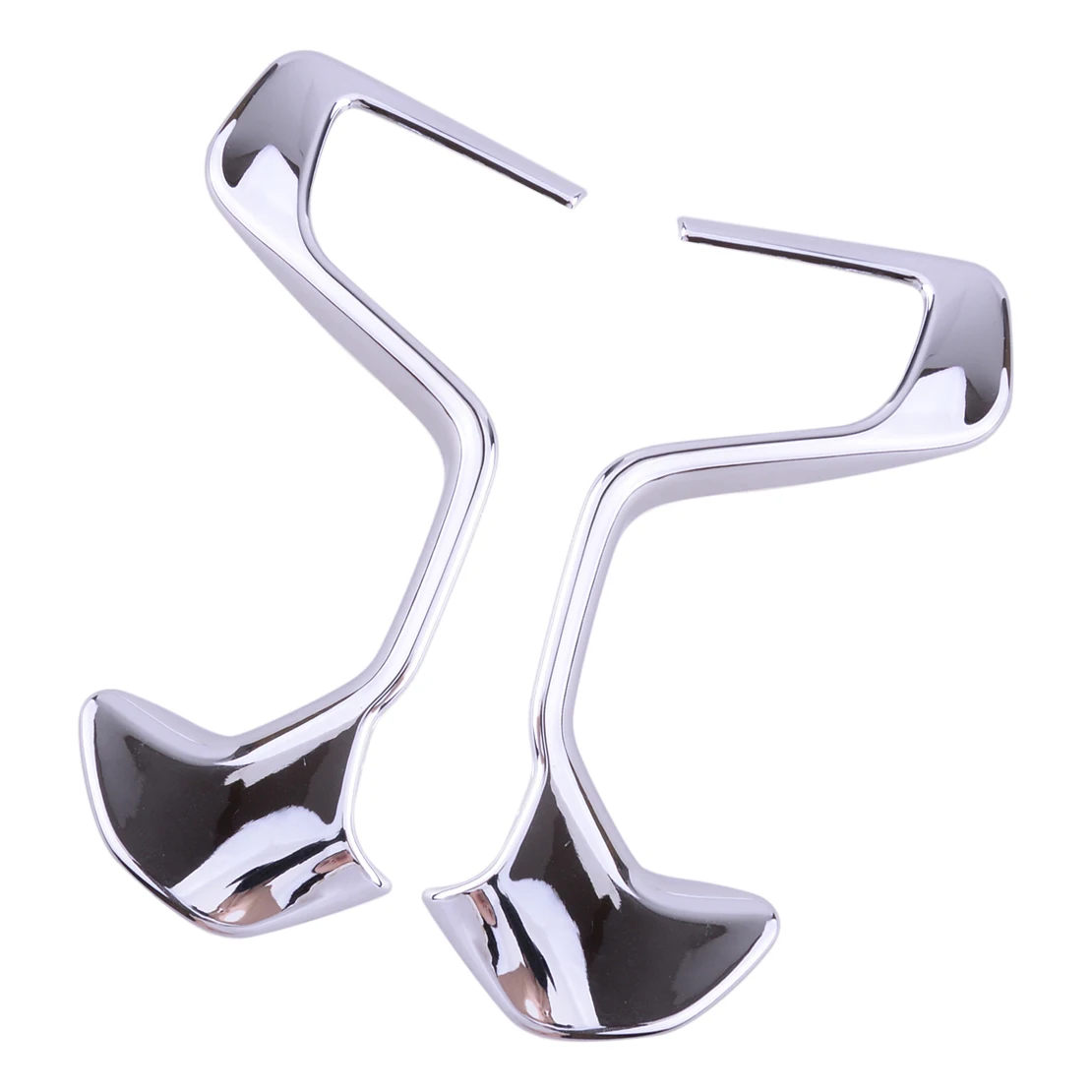 

Чехол на руль автомобиля, серебристый, пластиковый, 2 шт./компл., подходит для Chevrolet Silverado GMC Sierra 2018 2017 2016 2015 2014