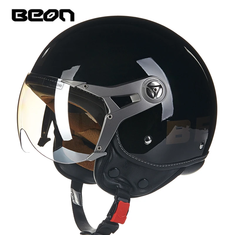 

BEON Motorcycle Helmet Vintage Open Face Helmets Retro Motorbike Motocross Racing Casque Casco Capacete Moto