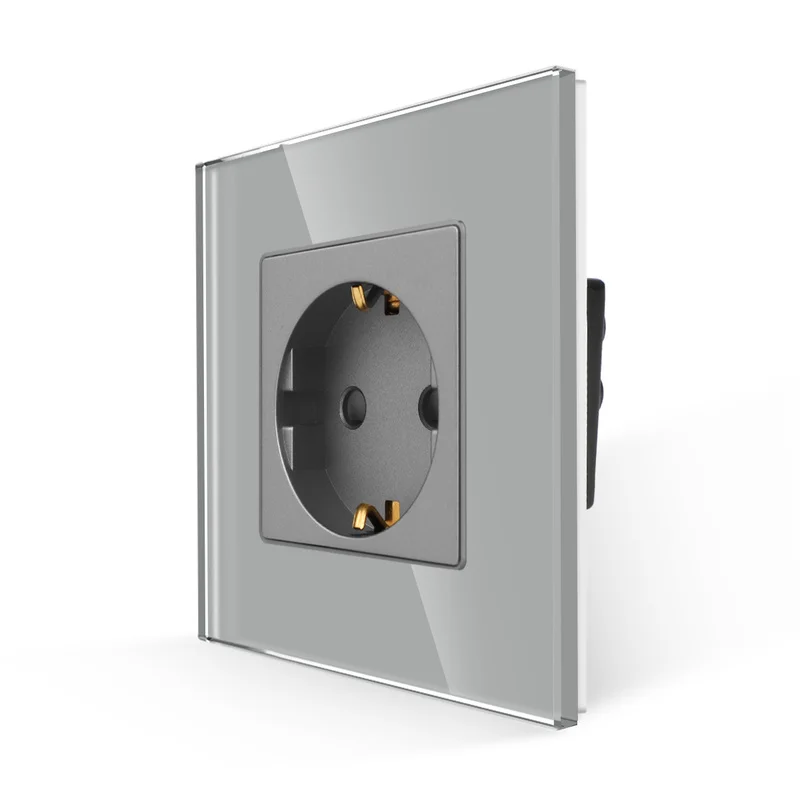 

Bingoelec 16А белая черная настенная розетка со стеклянной панелью