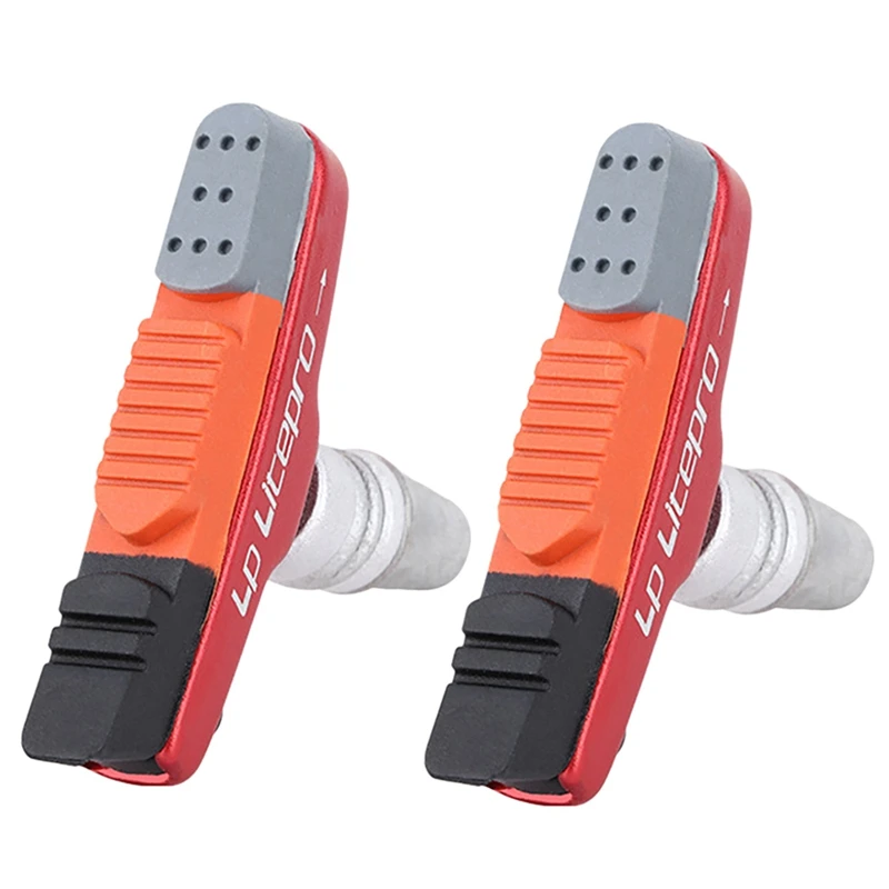 

LP Litepro V-Brake Blocks BMX Folding Bicycle Braking Pad Linear Pull Friction Wheel Brake Replaceable Inserts