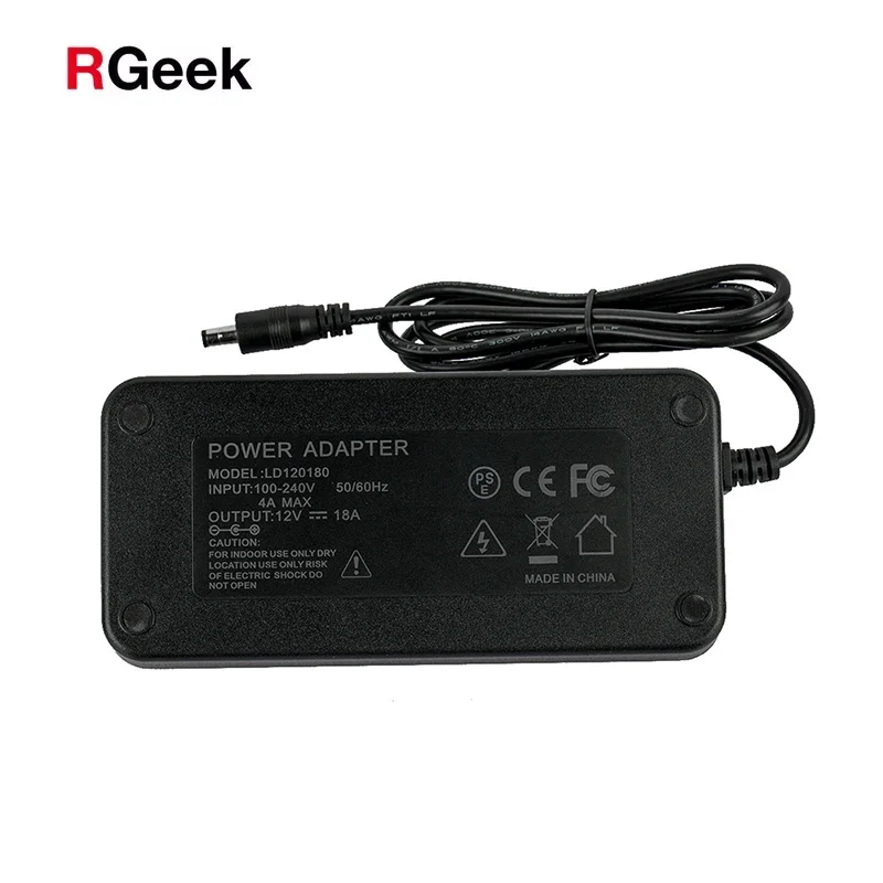 Фото Блок питания RGeek AC 100-240В в DC 12В 18А для ПК, вилки US/EUR/AU/UK, ATX-адаптер для компьютера №2