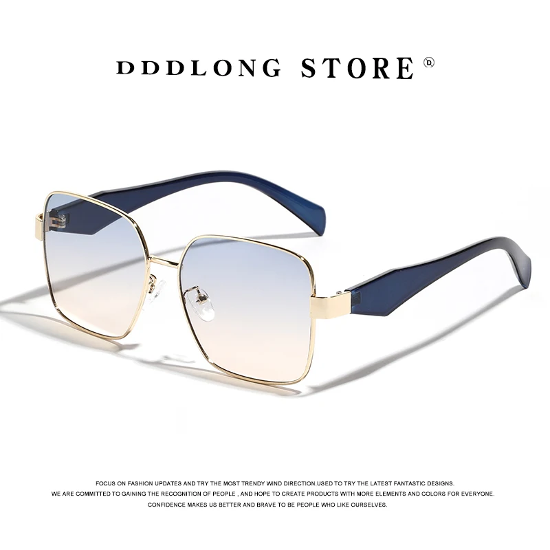

DDDLONG Retro Fashion Square Sunglasses Women Men Sun Glasses Classic Vintage UV400 Outdoor Shades D368