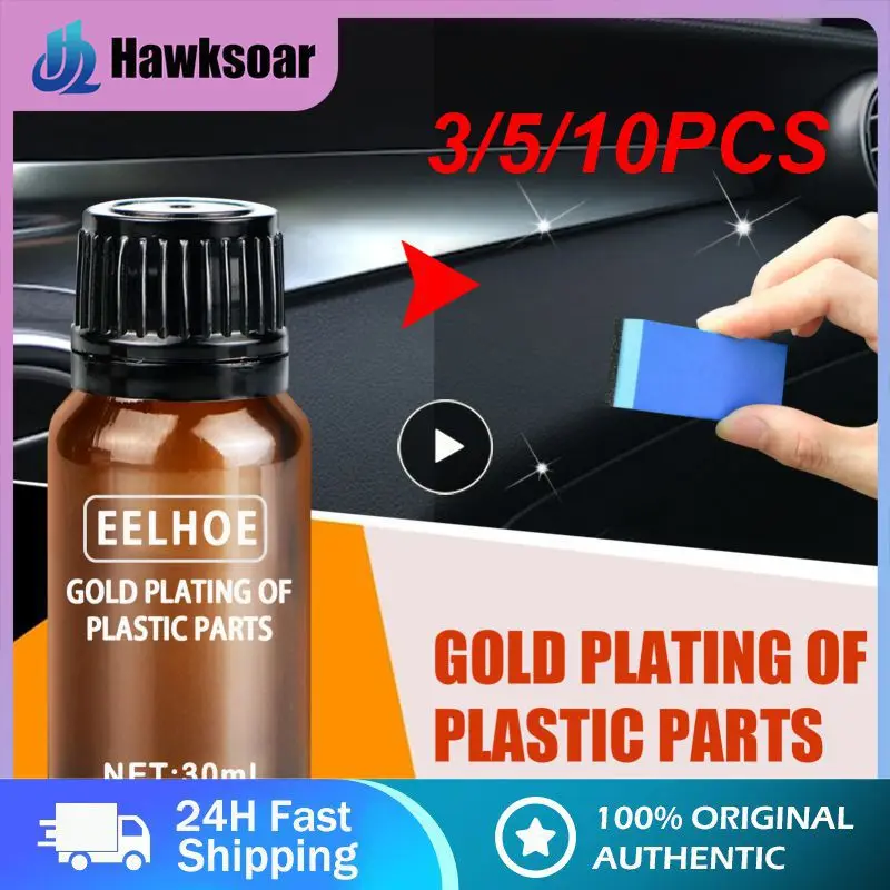 

3/5/10PCS 10/20/30ml/bottle Car Plastics Trim Restorer Long-lasting Plastic Refurbished Plating Crystal Coating Agent