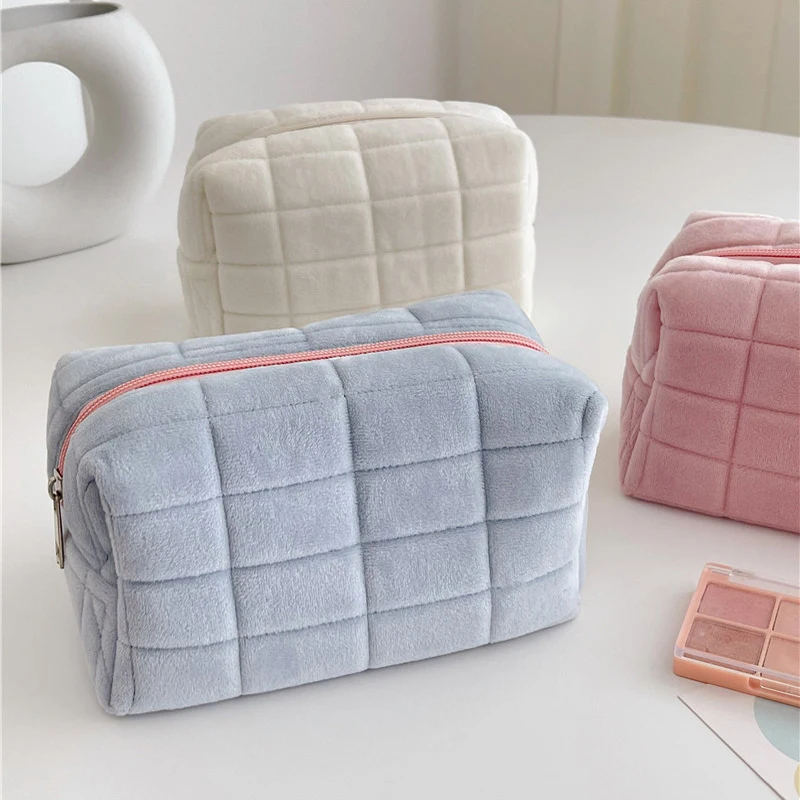 

2022 женские косметички, мягкая плюшевая косметичка, пушистая косметичка для хранения косметики, дорожная сумка для хранения косметики, дамс...