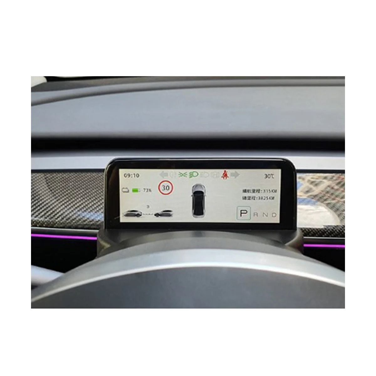 

Автомобильный дисплей на рулевое колесо, экран на рулевое колесо, дисплей скорости, 4,6 дюймов, IPS Мини ЖК-панель на приборную панель для Tesla Model Y/3