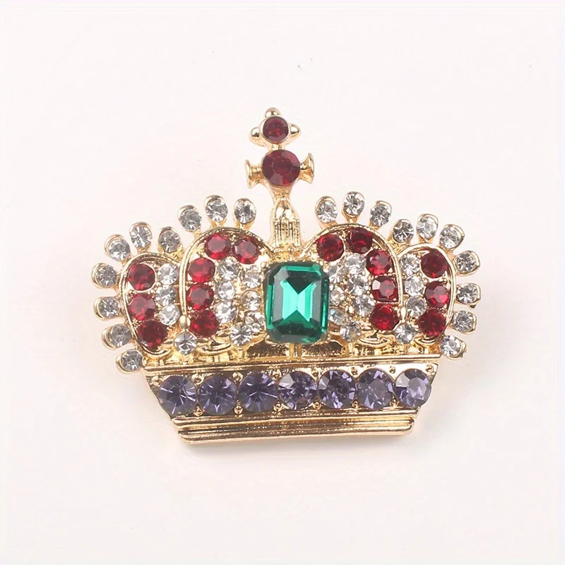 Женская брошь в виде короны цвет ассортименте