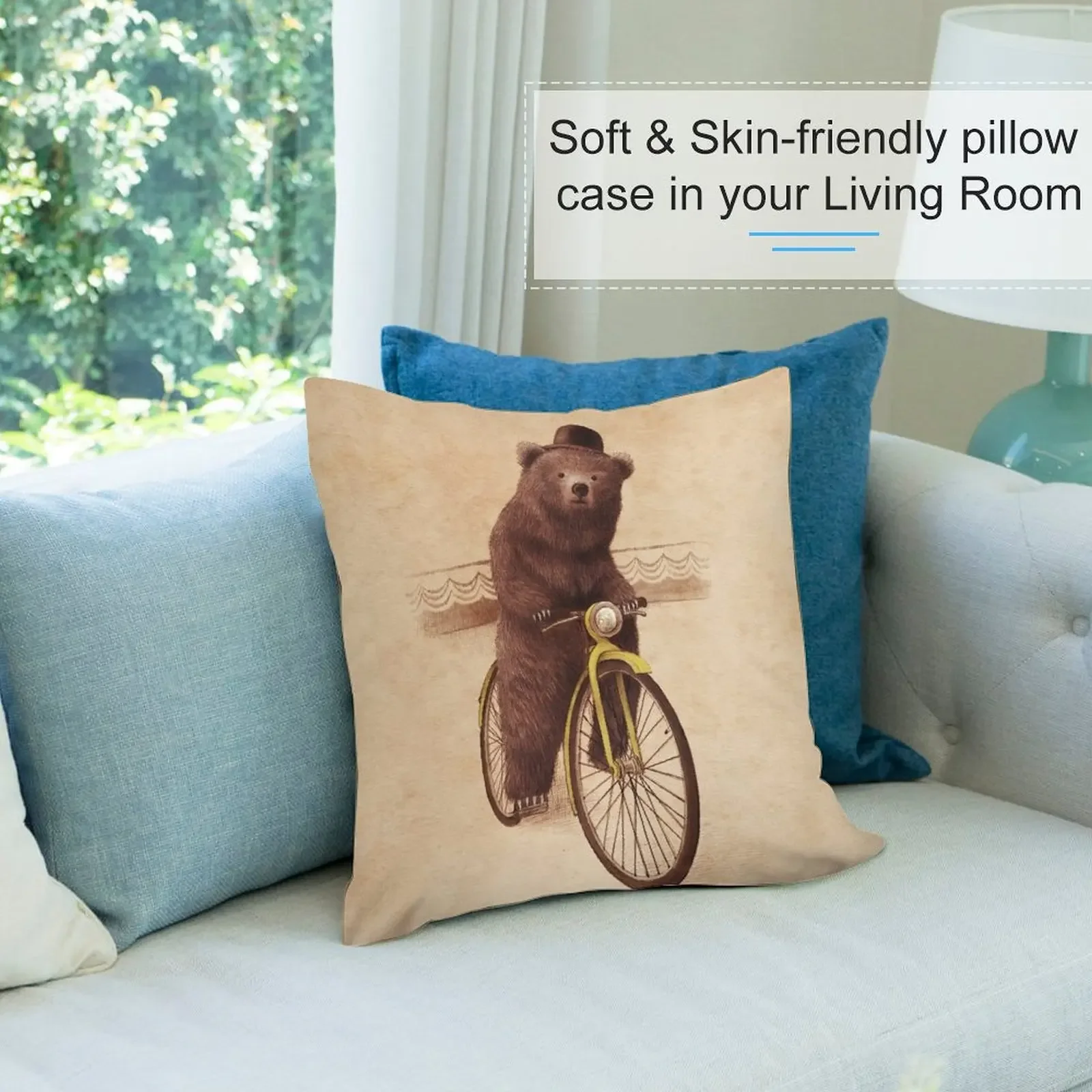 Barnabus печатная подушка из полиэстера