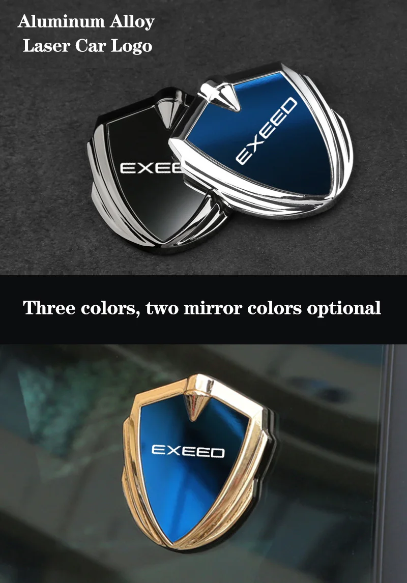 Фото Для Chery Exeed LX VX TXL RX 2025 аксессуары кузов автомобиля металлический щит декоративная наклейка модификация эмблема №3